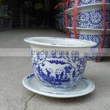 Panda Painting Chinese Style Ceramic Stackable Nested Flower Pots Sets thumbnail-1