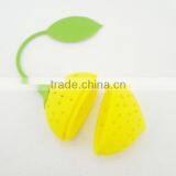 Lovely Strawberry Silicone Tea Infuser Strainer Herbal Spices Leaf by Silicone Strainer Color Yellow