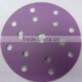 China Imported Material Similar to 3M Abrasive Purple Ceramic Hook and Loop Sand Disc 150mm