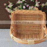 Storage Willow Basket With Handles Convenient For Picnic thumbnail-6