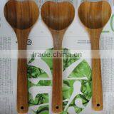 2017 Eco-friendly Natural 12" Bamboo Heart Shape Spoon