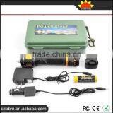 2016 Latest XML-T6 2000 Lumens LED Tactical Flashlights Kit,18650 Rechargeable LED Tactical Flashlight Torch thumbnail-1