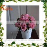 Home Mini Artificial Handle Rose Flower With Potted for Sale thumbnail-1