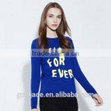 Latest Design Ladies Sweater Printing Woman Knitted Sweater thumbnail-1