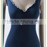Seamless Singlet for Ladies With Lace thumbnail-1