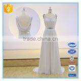 New Fashion Jewel Beaded Sleeveless Chiffon Weddings Bridesmaid Dresses Long thumbnail-1
