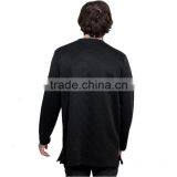 Comfortable Cotton Plain Sweatshirt Side Zipper Wholesale Crewneck Sweatshirt thumbnail-2