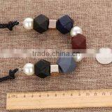Zm35073a New Fashion Women Accessories Sweater Necklace Cheap Wooden Necklace thumbnail-3