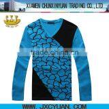 2014 Fashion Men Custom t Shirts With Long Sleeve and V-neck thumbnail-1