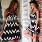 European and Ameican Girls' Sexy Sleeveless Party Evening Summer Beach Dress thumbnail-1