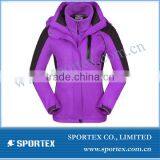 New OEM 3 in 1 windproof women skiing jackets, womens hot snow ski jacket 2014,new design ladies ski apparel