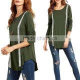 Fashion OEM Elegant Long Sleeves Knit Blouse Lady Plus Size Top for Wholesale thumbnail-5
