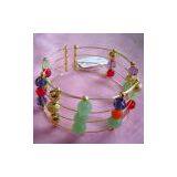 Sell Fashion Natural Bowlder and Copper Plated Gild Bracelet thumbnail-1