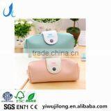 Promotional Cheap Pure Color Beard Printed PU Canvas Stationery Pocket Button Pencil Bag thumbnail-1