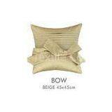 18 Inch Car Room Handmade Decorative Pillows Yellow Cushion With Slub Polysilk thumbnail-1