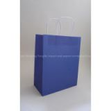 medium colored kraft paper bag-blue