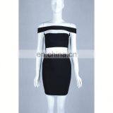 V-neck Color Matching Women Dresses African Bazin Dresses thumbnail-1