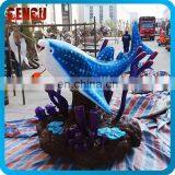 Fiberglass Animal Model Cartoon Shark Statue thumbnail-1