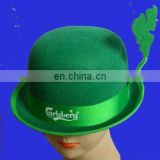 St Patrick day's derby hat with one green leaf