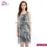 Summer Fashion High Quality Modern Polyester Women Dresses With Print thumbnail-1