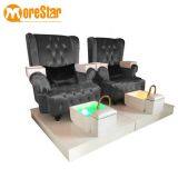 Beauty Salon Equipment Luxury Pedicure Bench With Double Seat for Foot Spa thumbnail-2