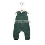 RTS Summer Baby Cotton and Linen Sleeveless Rompers in 7 Colors thumbnail-6