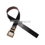 TWOTWINSTYLE High Quality Belt For Female PU Hollow Out Patchwork Metal Buckle Adjustable
