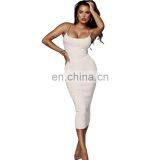 2020 Best Sellers Ladies Sexy Backless Dresses Women Casual Solid Color Bodycon Summer Dresses for Party Club thumbnail-3