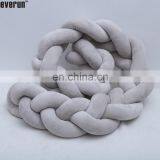 100%polyester Tube Hollowfiber Filled Machine Washable Super Giant Impact Protect Chunky Knot Cushion Stress Ball Pillow Blanket