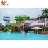 High Quality Design Double Waterslide Fiberglass for Lake + Water Park Maker thumbnail-1