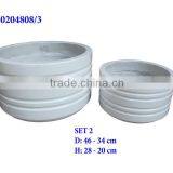 Glossy Light Cement Planters | S0204808/2 thumbnail-1