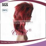 Fake Red and Black Emo Wild Punk Synthetic Hair Wigs thumbnail-2