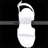 Solid White Girls Latest Fashion High Platform Heel Buckle Strap Ankle Sandals thumbnail-3