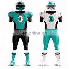 Wholesale Unique Quality Customized American Football Uniform / Team 100% polyester Football Uniform