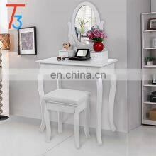 Cheap Wooden Vanity Mirrored Modern Dressing Table With Mirror And Stool thumbnail-1