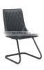 French Vintage Industrial Dining Chair With Zigzag Stitching and Black Leg CL - 666 thumbnail-3