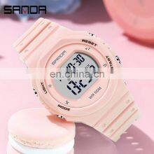 SANDA 6069 Women Watches LED Electronic Digital Waterproof Ladies Clock Female Wristwatch Watch Women Brand thumbnail-4