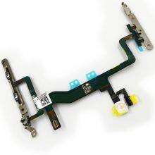 Power Flex For IPhone 6s Mute Volume Button Switch Key Power Flex Cable With Metal Parts