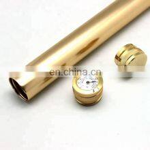 Portable Gold Aluminum Single Cigar Tube thumbnail-1