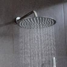 Super Slim Shower Set With Round Ultra Thin Shower Head Shower Arm Mixer Hanheld Showerhead thumbnail-2