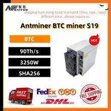 New S19 90t Antminer Bitcoin Miner BTC BCH /BSV SHA256 Algorithm Air-cooling Miner Asic Crypto Miner