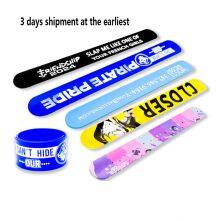Manufacturer Direct Sale Custom Design High Quantity Material Colorful Logo Printing Silicone Snap Wristband thumbnail-3