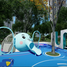 Non-standard Elephant Slide for Production and Design, Outdoor Climbing Net and Tunnel Physical Training Combination in the Community thumbnail-1