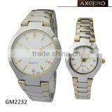 King Quartz Stainless Steel Watch for Couples thumbnail-2