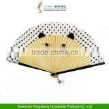 Cat Hand Fan Chinese Japanese Folding Bamboo Flower Wooden Handfan thumbnail-2