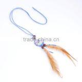 2016 Latest Design Fashion Wooden Beads Native American Feather Dream Catcher Necklace Wholesale thumbnail-5