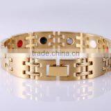 Wholesale Stainless Steel Gold Negative Ion Health Bracelet thumbnail-3