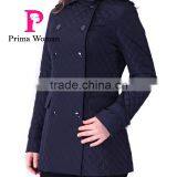 2016 Spring New Design Long Slim Fit Women Lapel Parka thumbnail-6