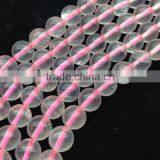 Nautral Polish Madagascar Clear Pink Rose Quartz Round Beads For Jewelry thumbnail-1