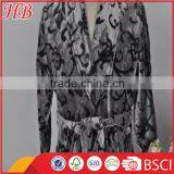 Bottom Print Cut Flannel Fleece Bathrobe thumbnail-5